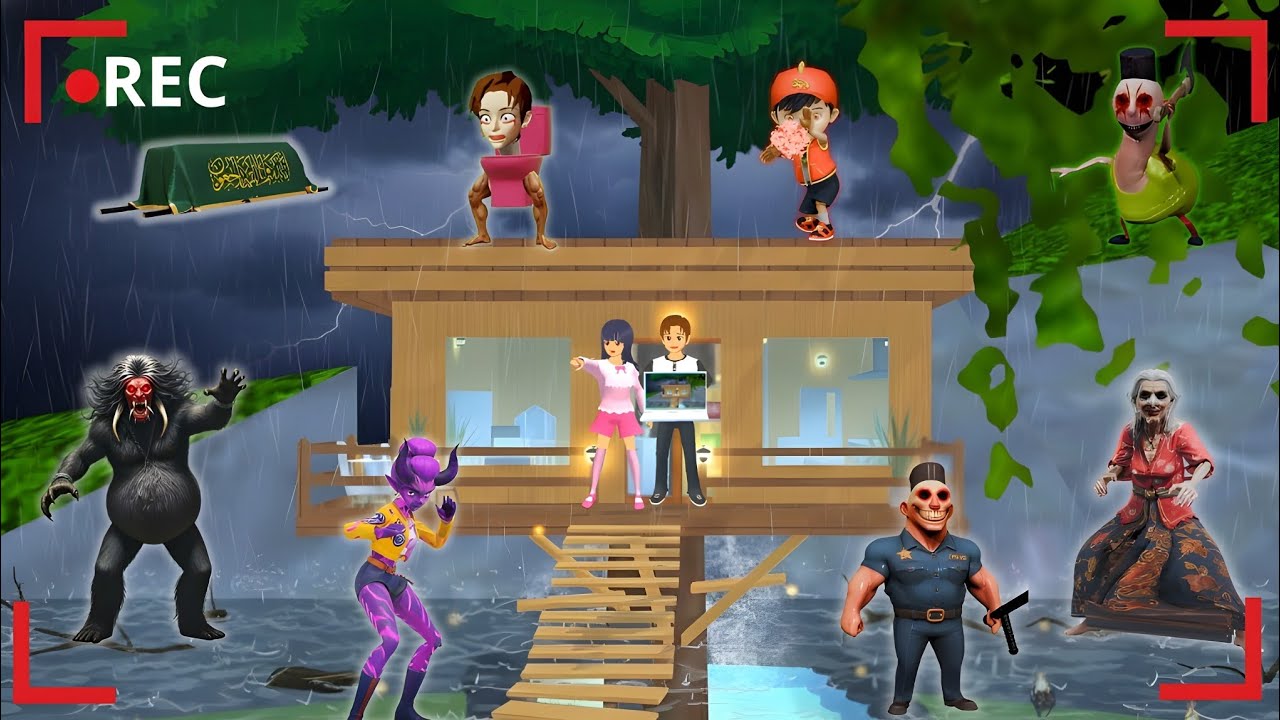 Yuta Mio Buat Rumah Pohon Paling Aman Dari Pasukan GENDERUWO, RUMI DEMON, KERANDA Di Kota Sakura 😱