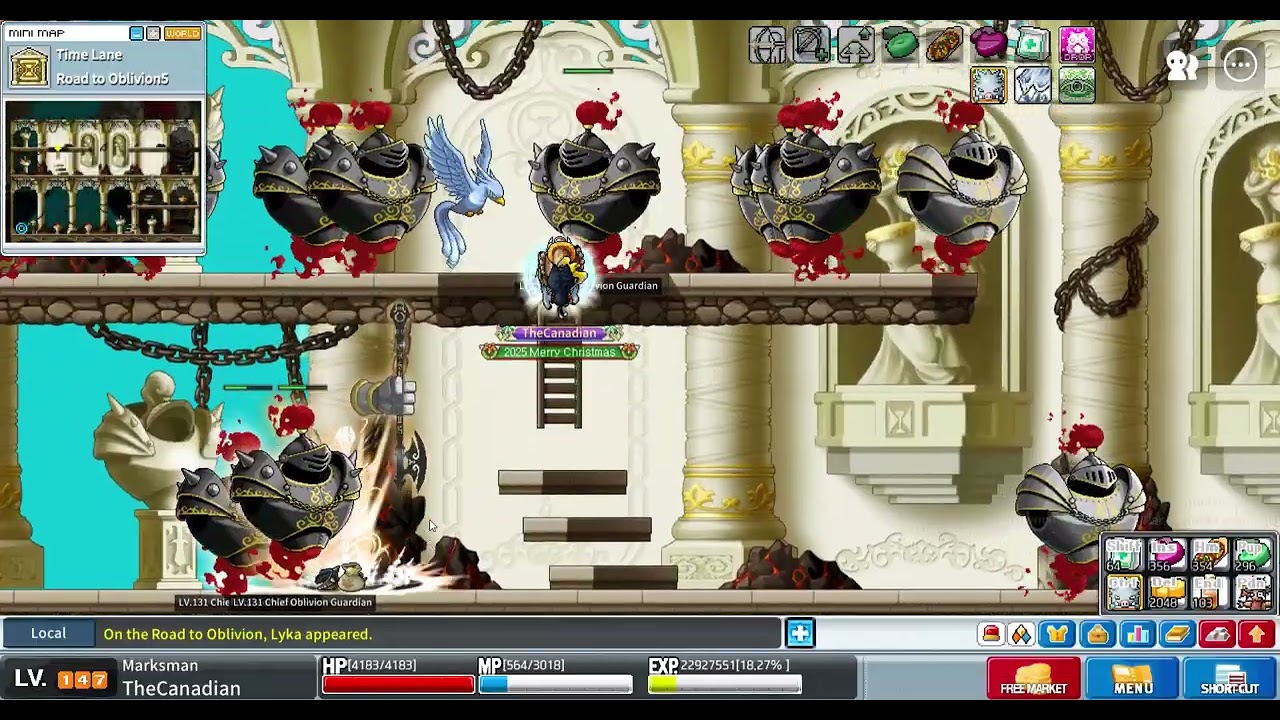 Maplestory Artale - Level 147 Marksman at Road to Oblivion 6 (2.27M XP/10 mins)