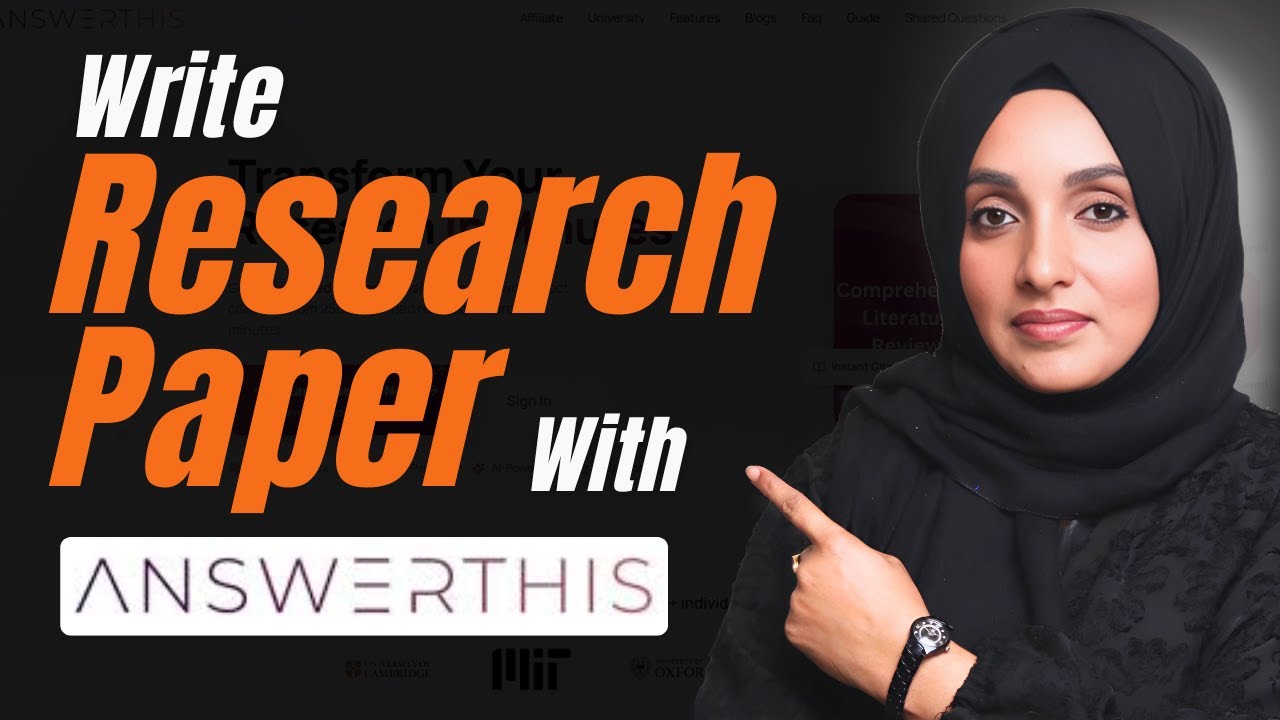 How Do I Write My Research Paper on the Weekend by Using 1 AI Tool | Answerthisio