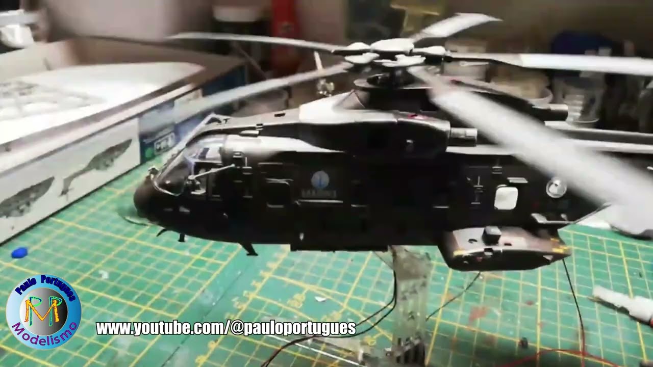 Aw-101 Merlin TTI Italeri scale 1/72 with LEDs