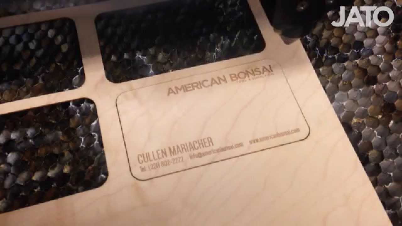 JATO Laser-Cut Wooden Business Cards