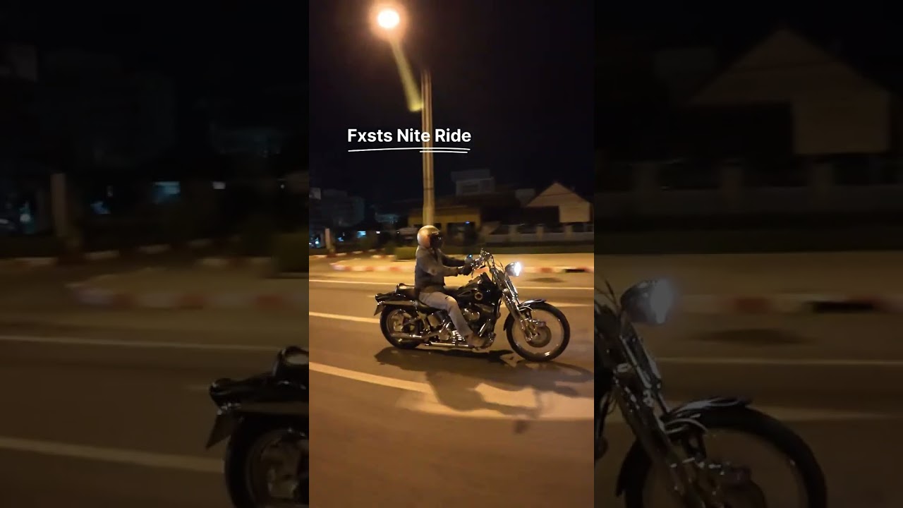 Fxsts night ride .#harleydavidson  #harley #fxsts 