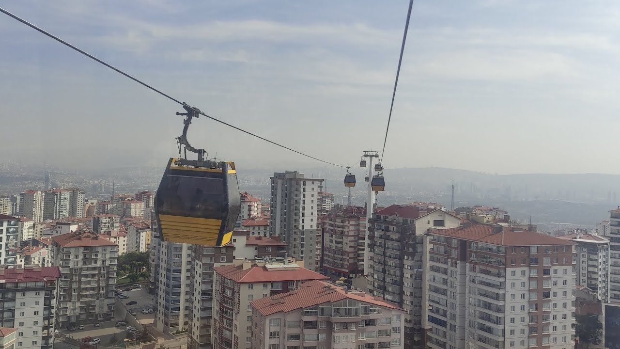 Ankara'da Teleferik ile Yenimahalle - Şentepe Arasında Seyahat