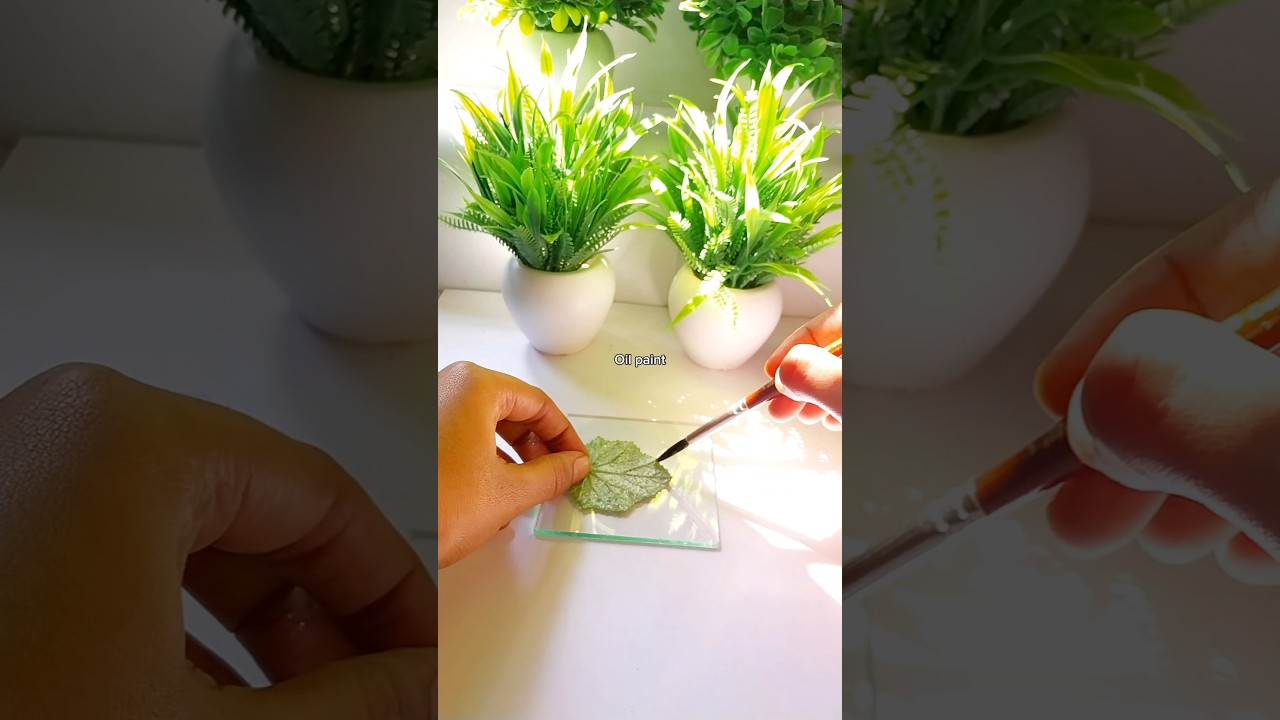 leaf painting #diy #leafart #leafprinting