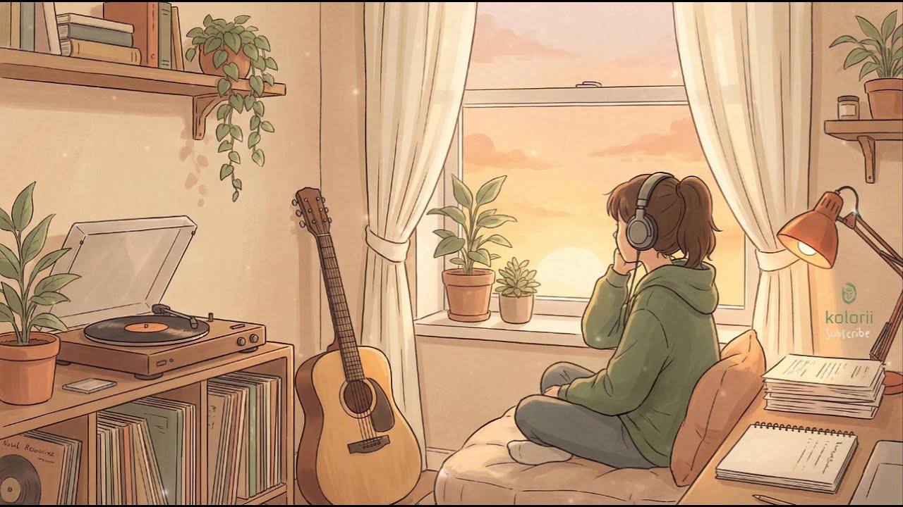 ☕ Lofi Jazz Chill - Guitare & Saxophone 🎨 | Ambiance Café Relaxante