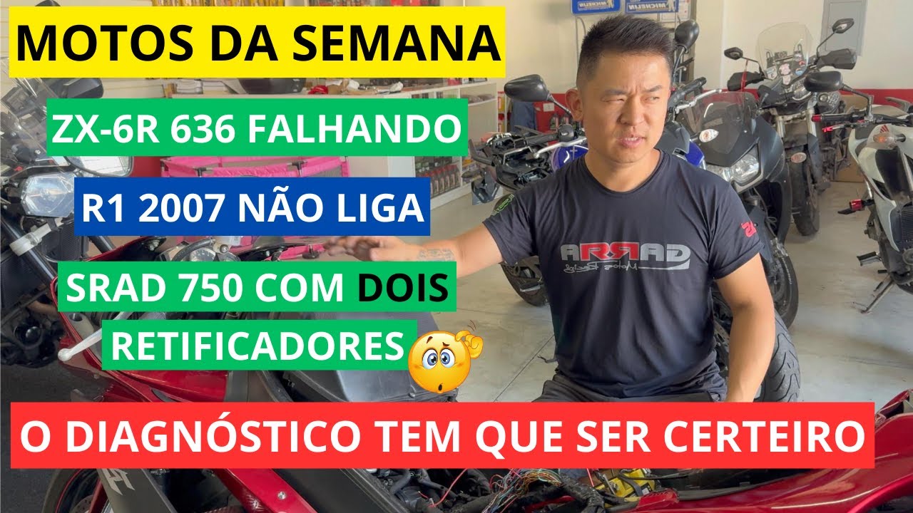 Zx-6r 636 Falhando| R1 2007 Não liga | SRAD 750 com dois retificadores