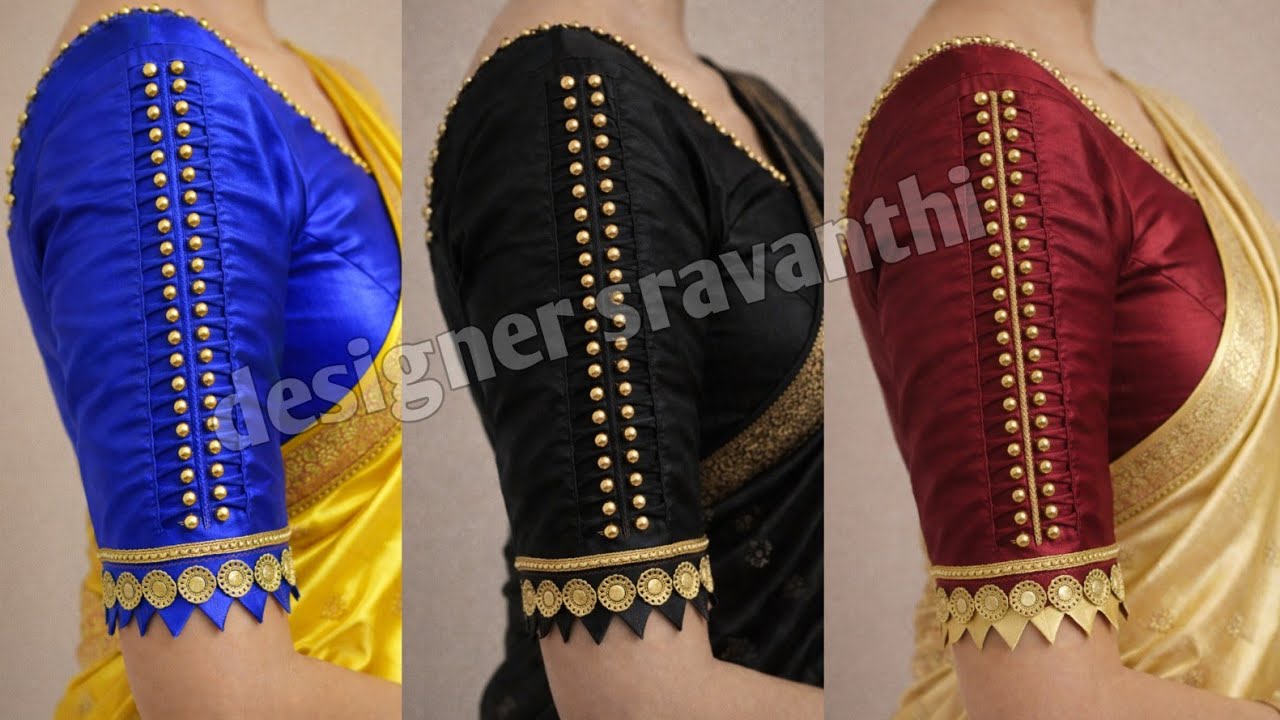 Designer Blouse Sleeves Design | Blouse Hands Cutting And Stitching | Simple model sleeves |