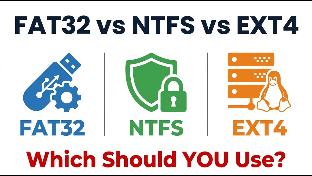 What is a File System? FAT32 vs NTFS vs EXT4 Explained!
