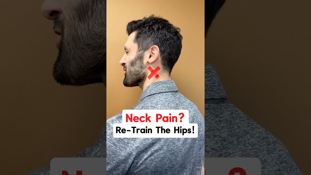 Neck pain? Retrain the hips! #neckpain #neckpainrelief #neck #chiropractic