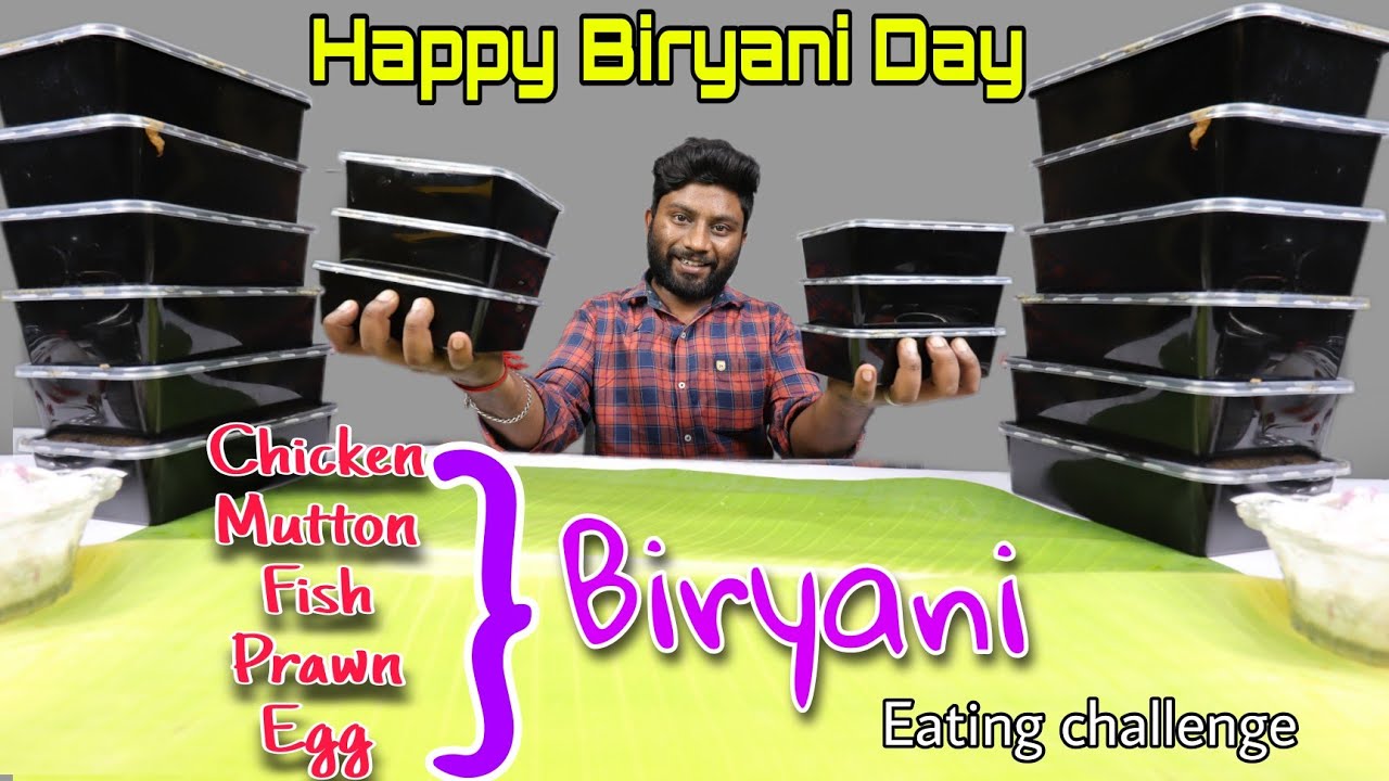 6 Different Biryani Eating Challenge | World Biryani Day Celebration | Eating Challenge Boys
