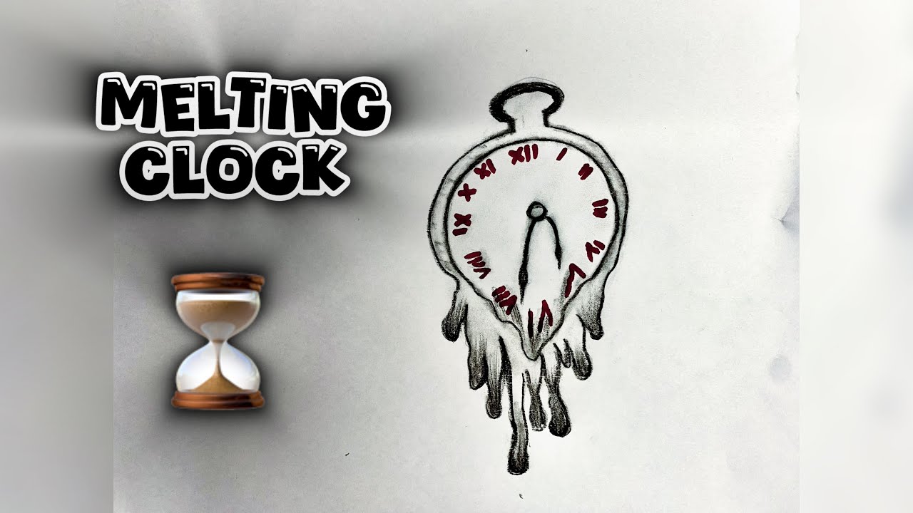 Melting Clock Drawing | Surreal & Creative Sketch
