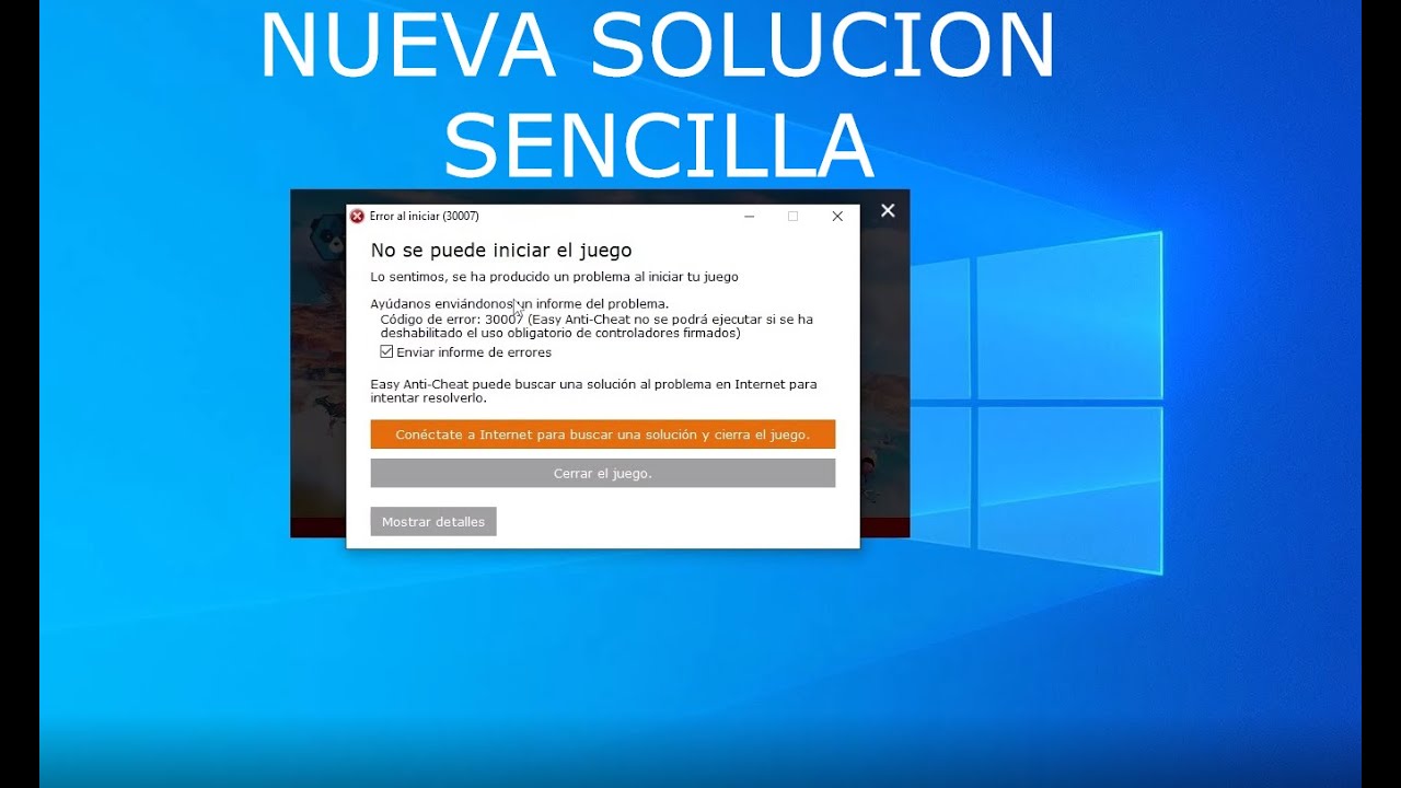 Error Problema 30007 I SOLUCIONAR (REPARAR) ERROR EASY ANTI CHEAT I 2024