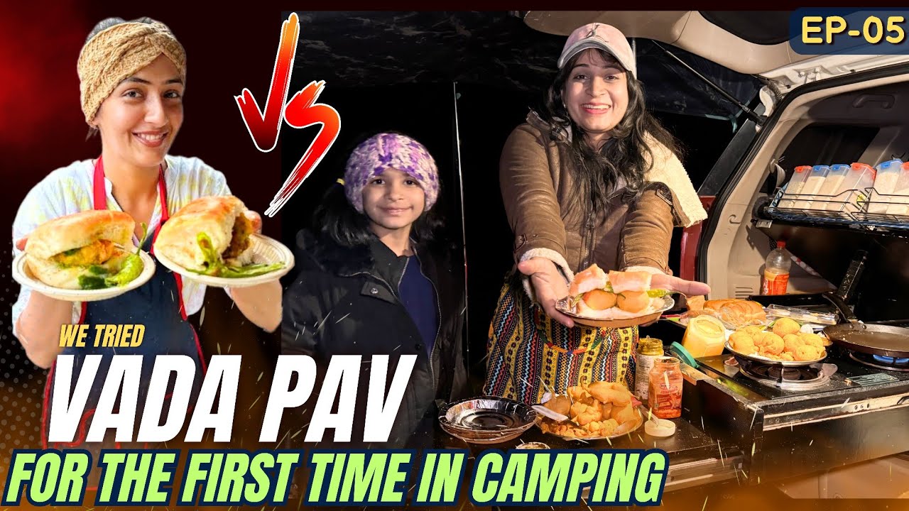 EP-05-Tried VIRAL VADA PAV For the First Time in our CAMPER VAN, CAMPING IN JISPA😍 MISSION ZANSKAR