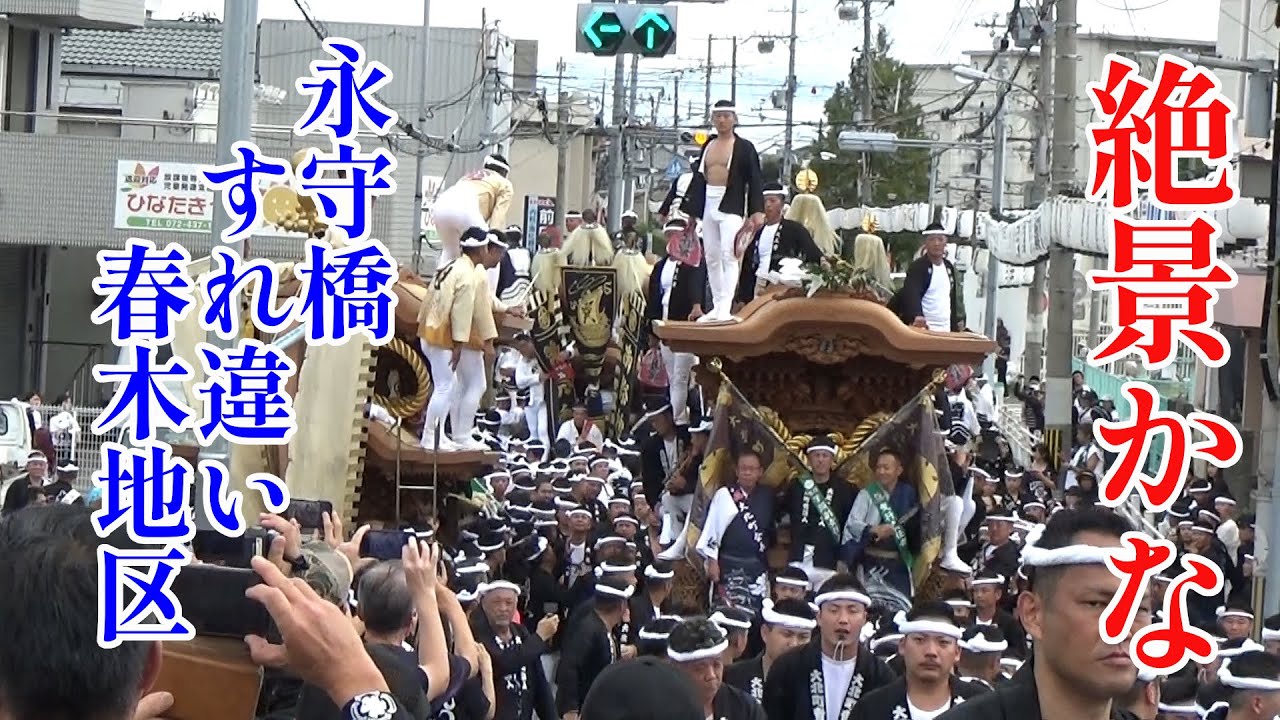 【超レア】岸和田だんじ祭り　永守橋での絶景かな！旧市と春木地区　2025年9月13日