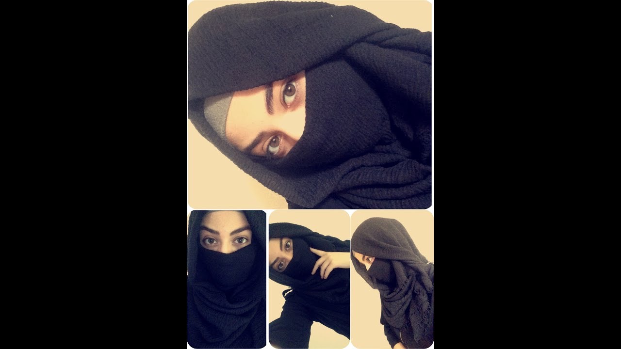Niqab Tutorial ( using a black scarf)