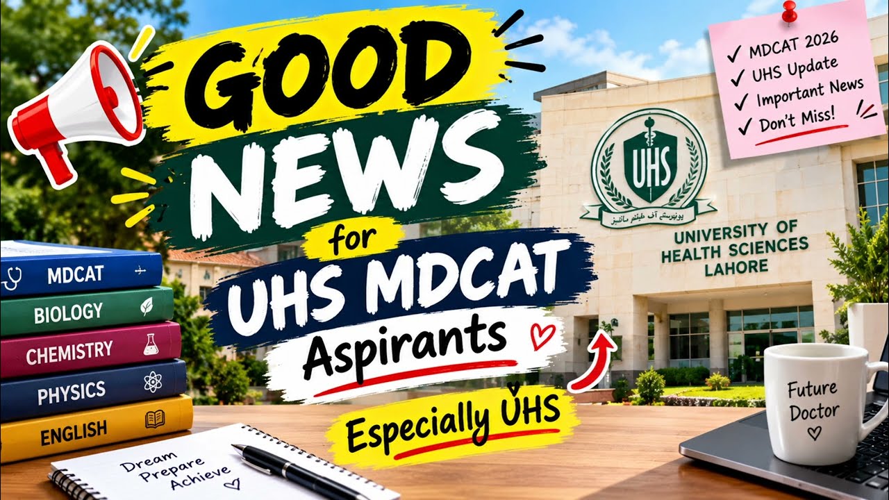 🚨 most awaited GOOD NEWS for UHS MDCAT Aspirants 2026 | kMU, DOW, BUMHS| Must Watch! #uhs_mdcat