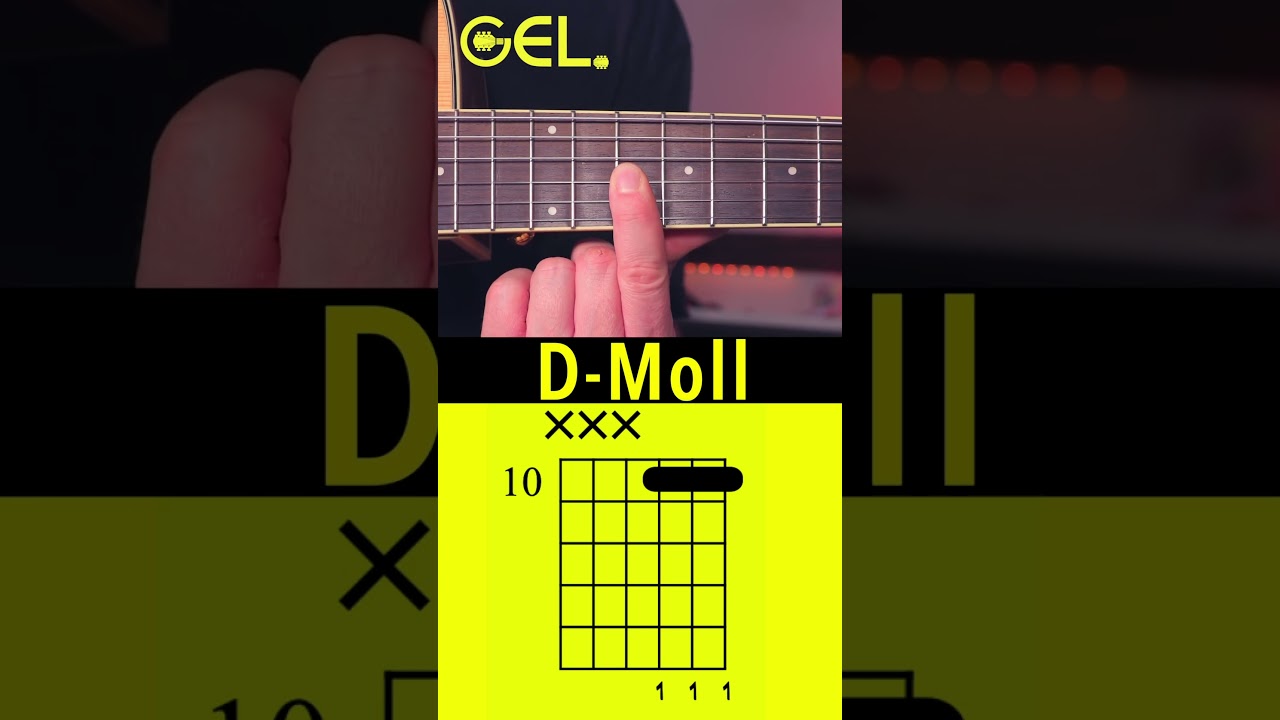 D-Moll mit nur 1 Finger (So Einfach!) #gitarre #akustikgitarre #gitarrelernenonline #akkorde