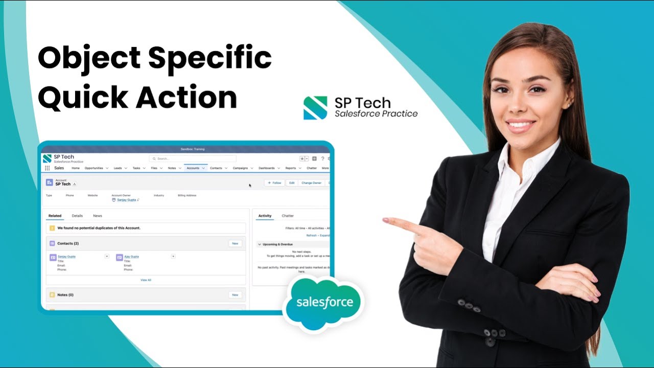 Pt 23 | Object Specific Quick Action | Salesforce Training Videos by SP Tech