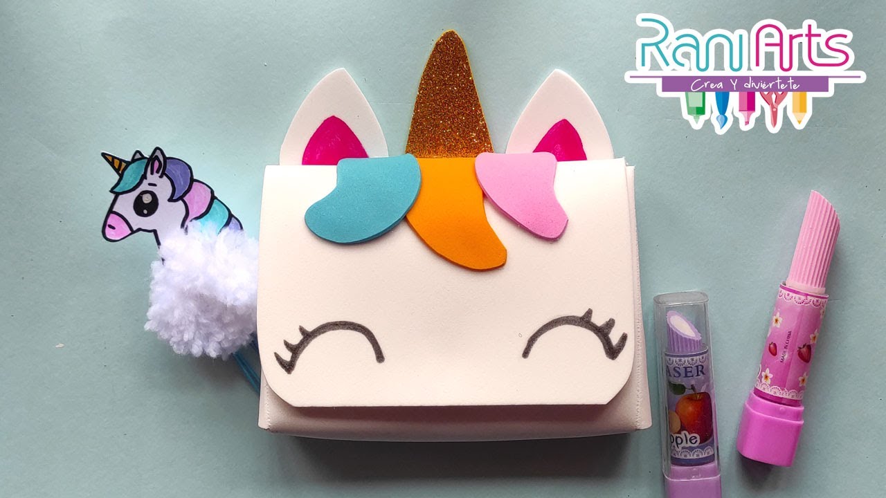 Haz una BOLSA / MONEDERO UNICORNIO fácil - DIY - UNICORN PURSE
