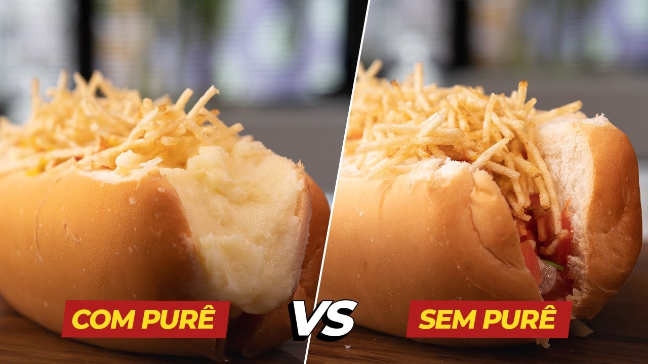 Cachorro-quente é melhor com purê de batatas ou sem? | Fiz e Comparei | Léo Abreu