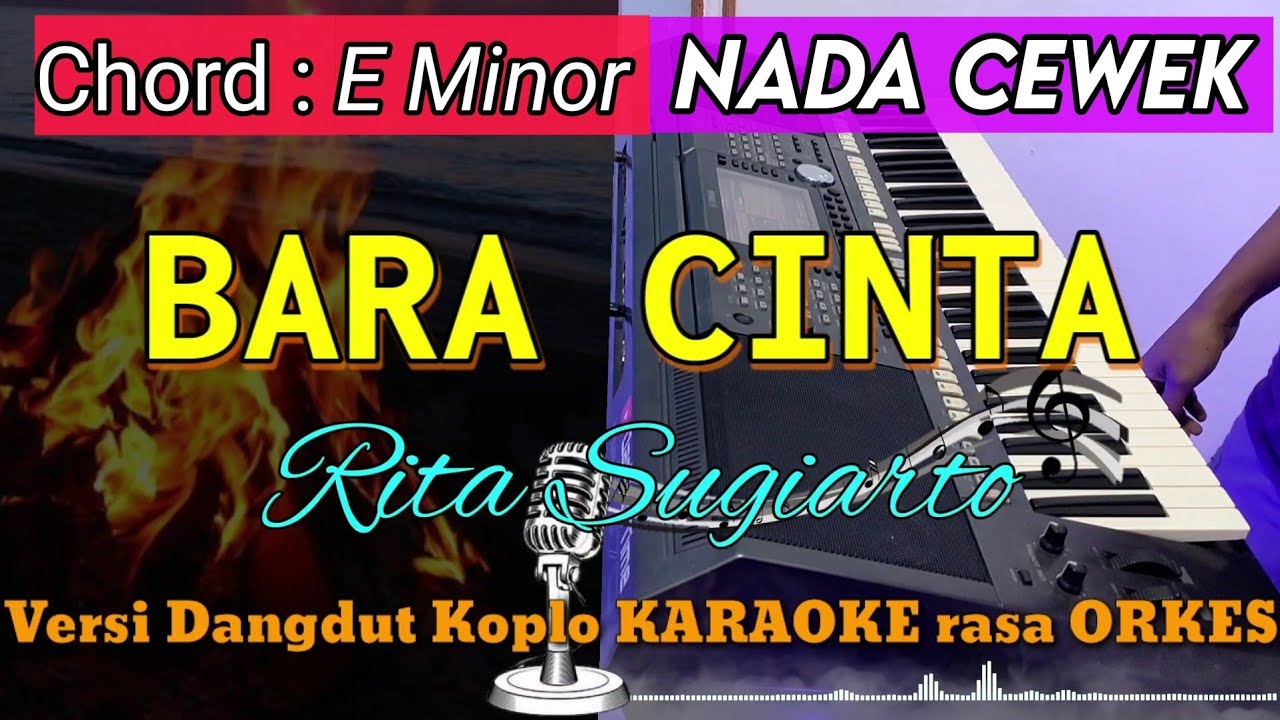 BARA CINTA - Dangdut Koplo KARAOKE rasa ORKES || NADA CEWEK