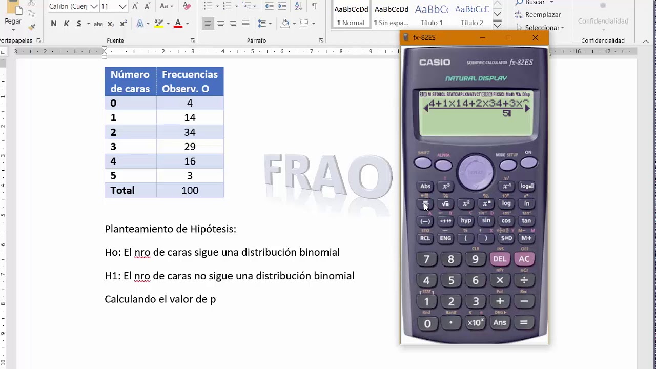 Prueba de Bondad a una Binomial