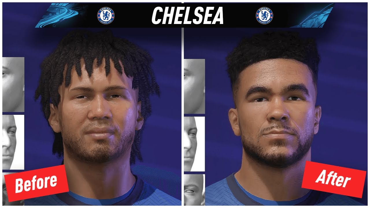 FIFER's FIFA 21 Realism Mod vs Default FIFA Faces Comparison | Chelsea