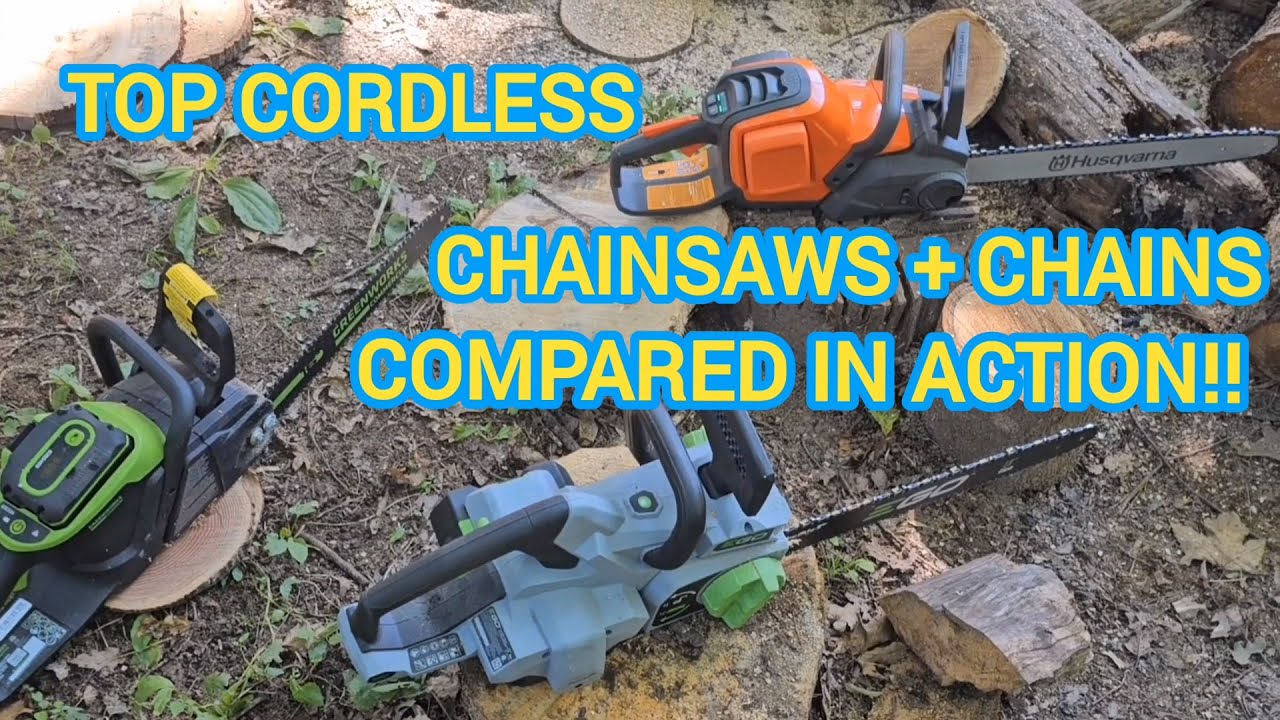 Which is the best? Husqvarna Ego and Greenworks battery chainsaws + x-cut chain compared