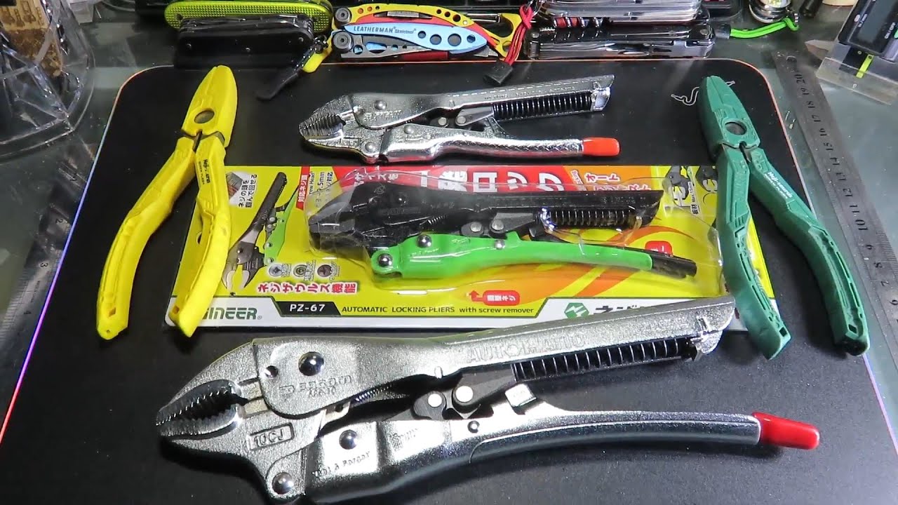 ENGINEER NEJISAURUS PZ-67 : Automatic Locking Pliers with Screw Remover