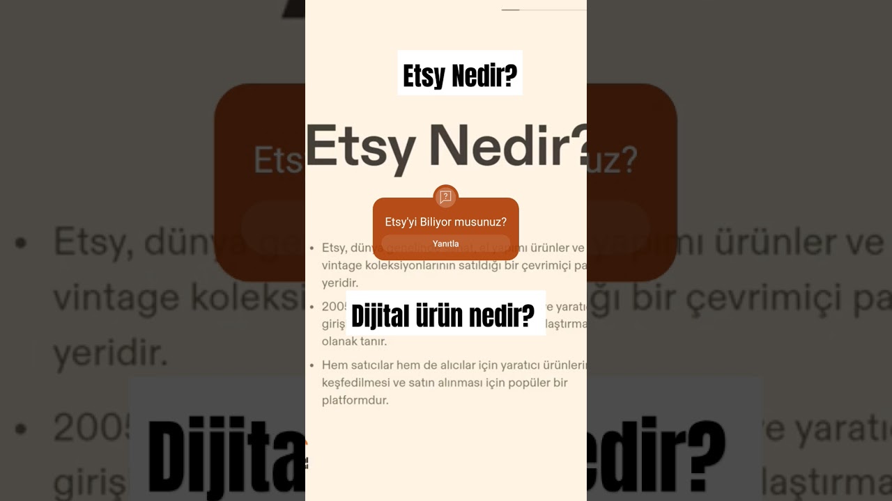 Etsy Nedir? Dijital Ürün Nedir? 