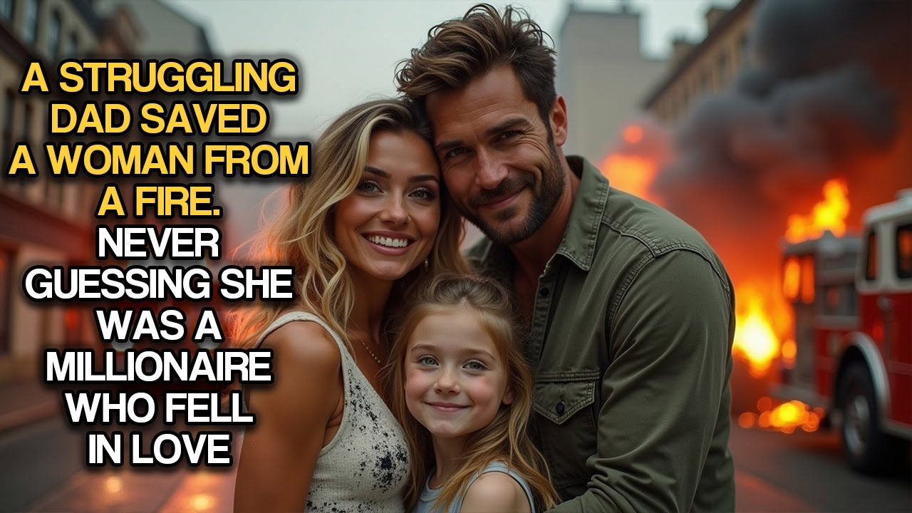A Struggling Dad Saved A Woman From A Fire, Never Guessing She Was A Millionaire Who Fell In Love