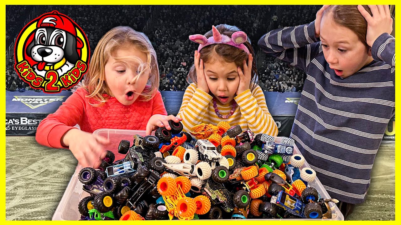 OUR 16 FAVORITE MONSTER TRUCKS - Who's the Fastest?! (Monster Jam Vs Hot Wheels FLIP RAMP RACE)
