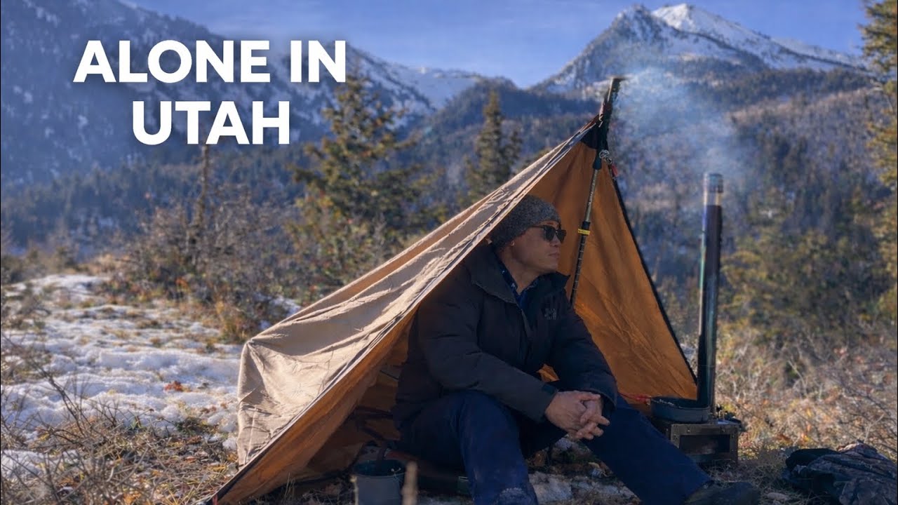 Solo Hiking in Utah Mountains | Tarp Camp & Hot Lunch