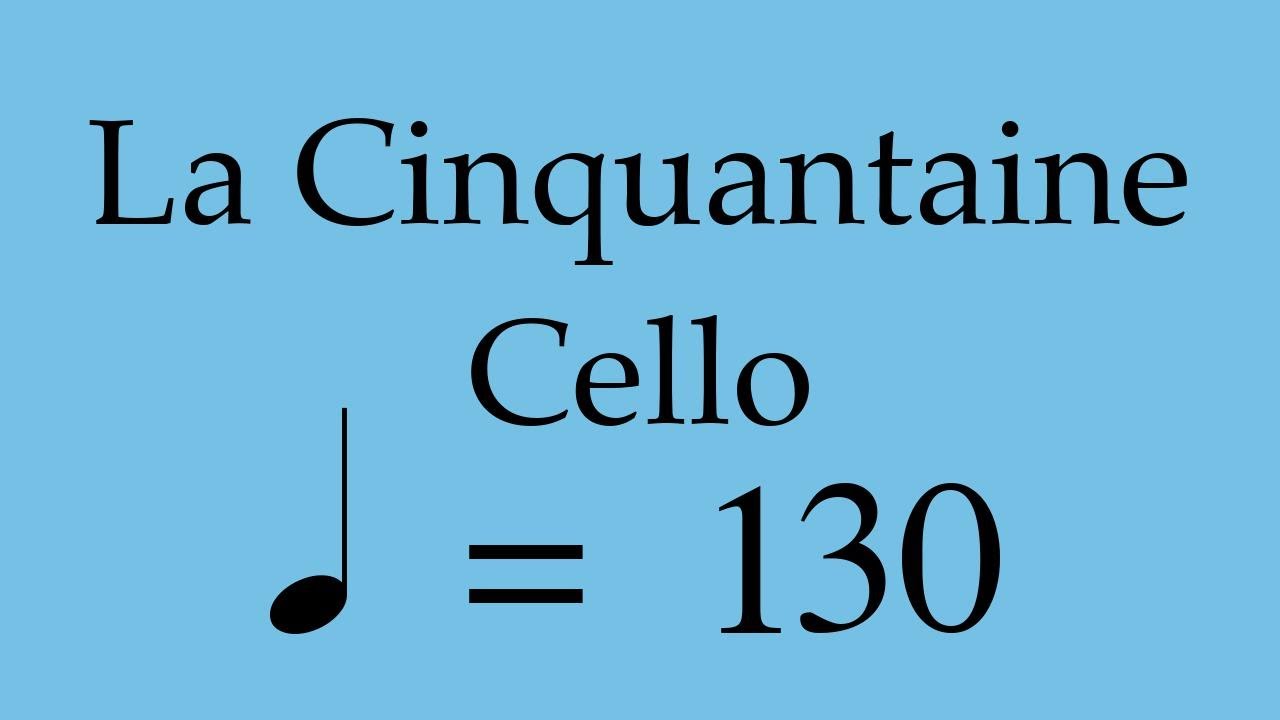 Suzuki Cello Book 3 | La Cinquantaine | Piano Accompaniment | 130 BPM