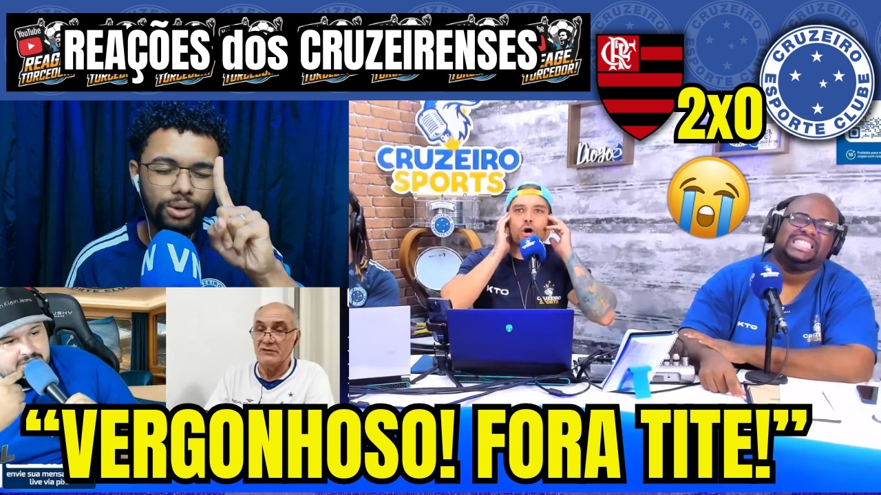 REAÇÕES CRUZEIRENSES - FLAMENGO 2X0 CRUZEIRO - FLAMENGO PASSOU O TRATOR!  - VAMOS RIR!