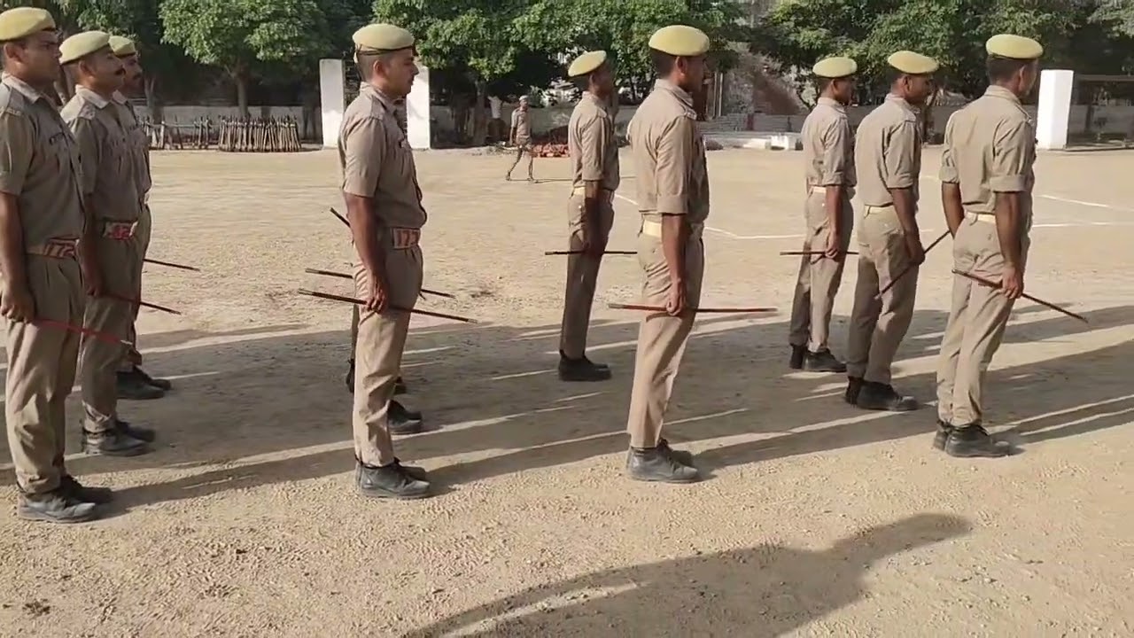 Up police cane drill