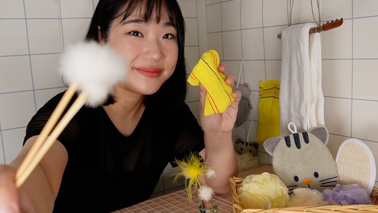 고막에 꽂히는 ASMRㅣ대중 목욕탕에서 귀 찜질하고 때밀고 귀청소🦻🏻Ear Cleaning