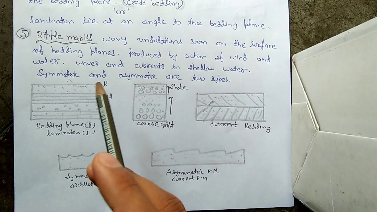 STRUCTURES OF SEDIMENTARY ROCKS (HINDI)