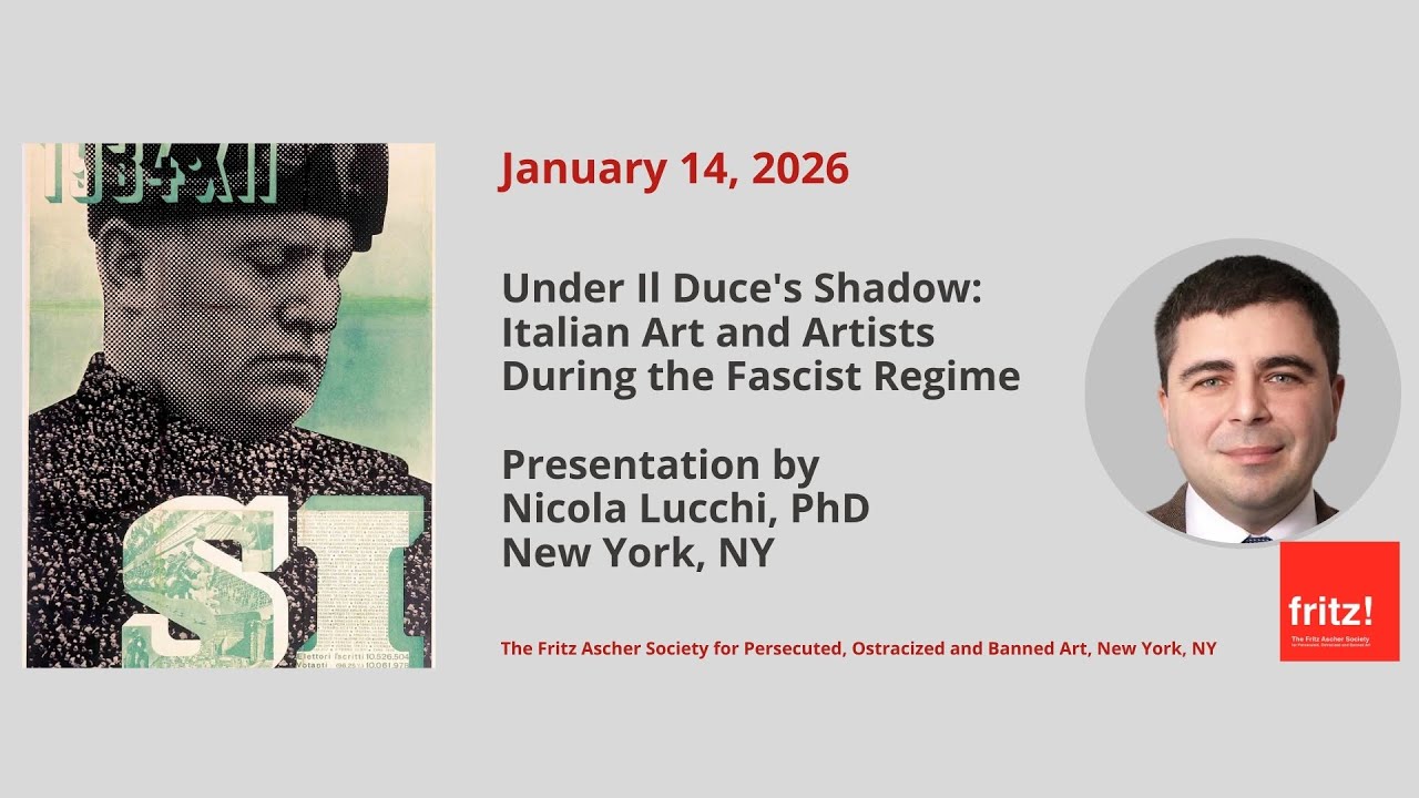 Under Il Duce's Shadow: Italian Art and Artists During the Fascist Regime, Nicola Lucchi, 1/14/2026