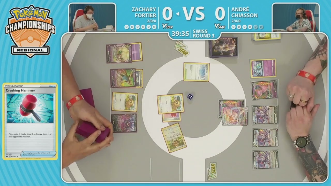 TCG Zachary Fortier Vs André Chiasson 2022 Pokémon Vancouver Regional Championships Swiss R3