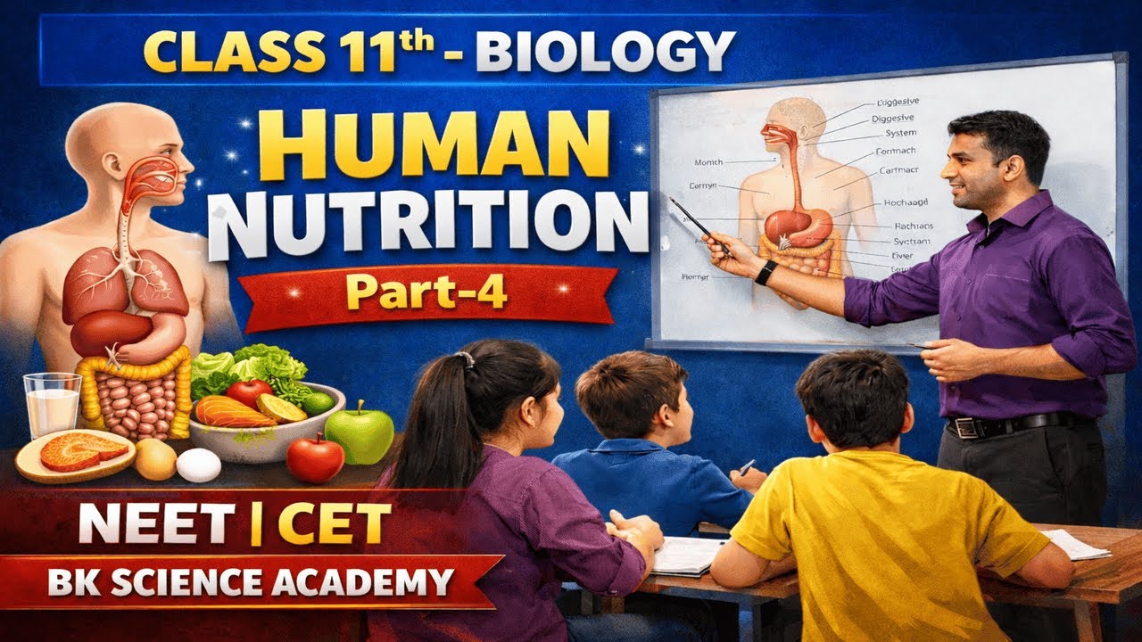 Class 11th-Biology (Topic- Human Nutrition) Part-4 I NEET| CETI BK Science Academy @NivruttiSir02
