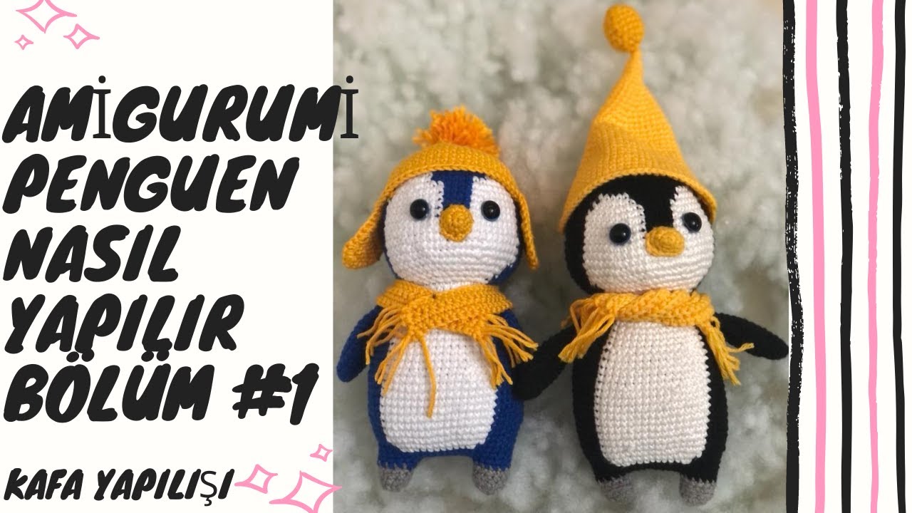Amigurumi  Penguen nasıl yapılır? #1 (kafa yapılışı)