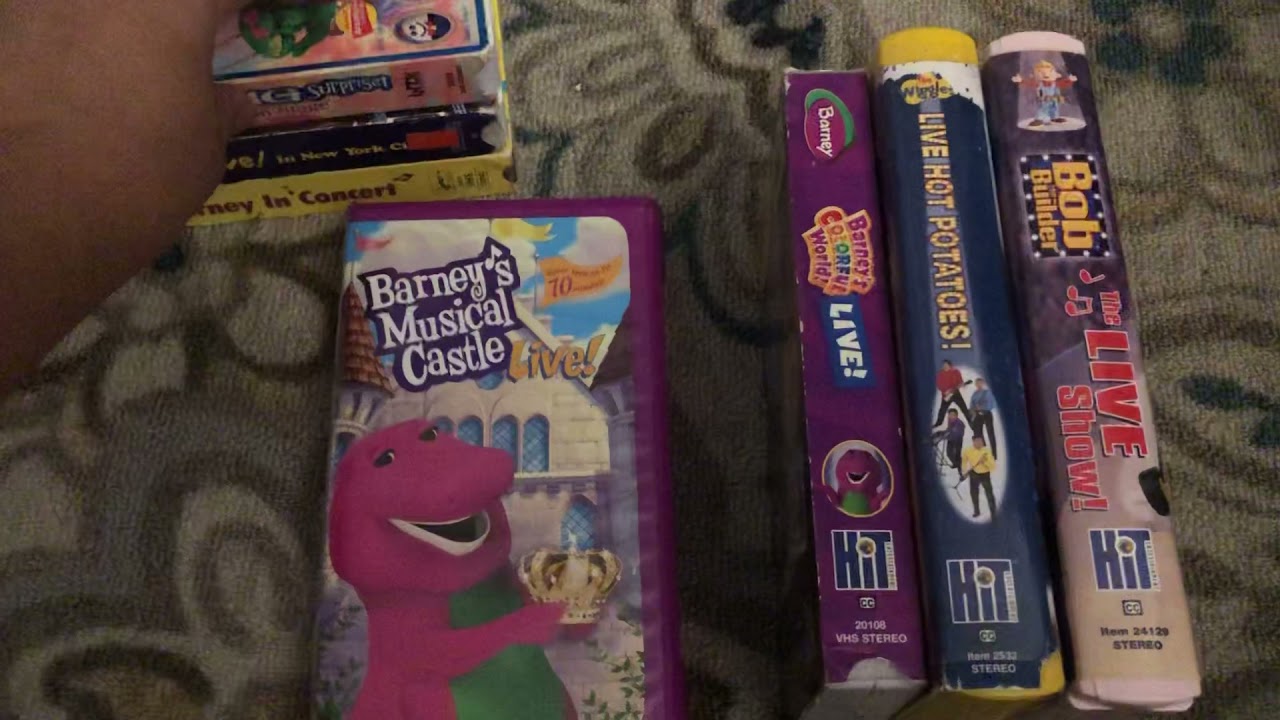 My Concert VHS Tapes from Barney, The Wiggles and Bob the Builder
