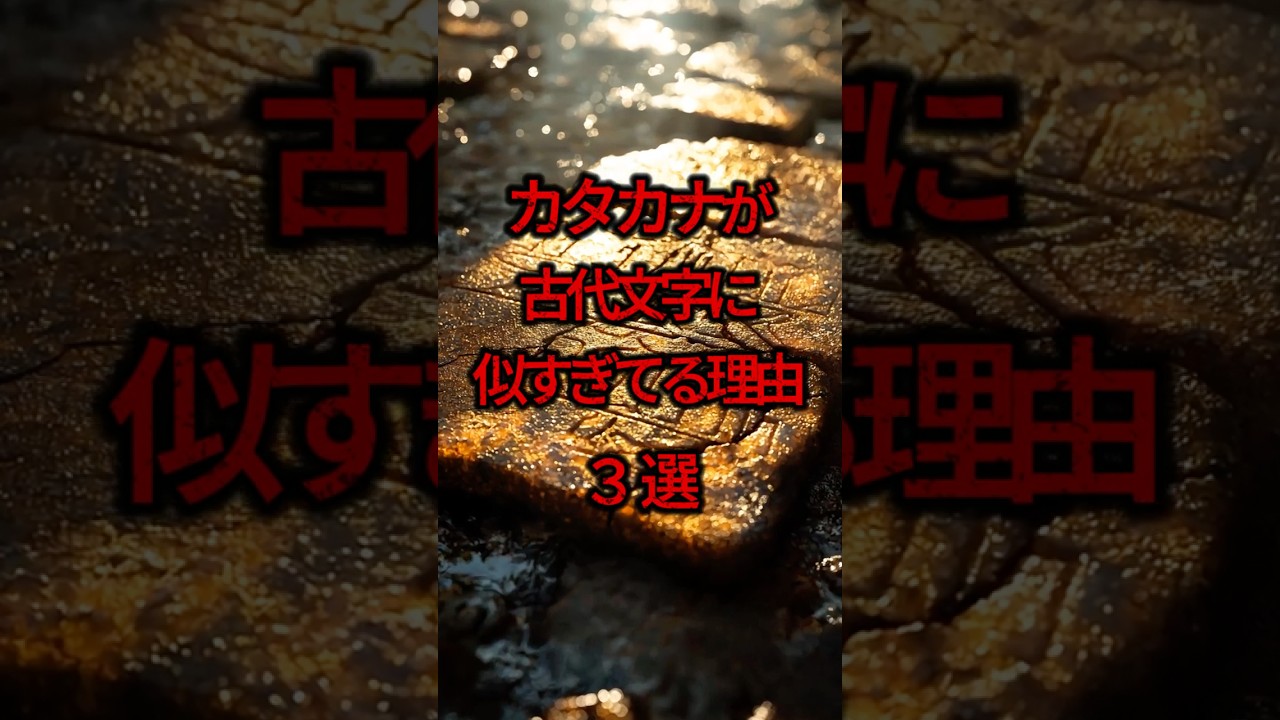 カタカナが&ldquo;古代の謎文字&rdquo;に似すぎてる理由３選#都市伝説 #ミステリー#カタカナ#古代文明