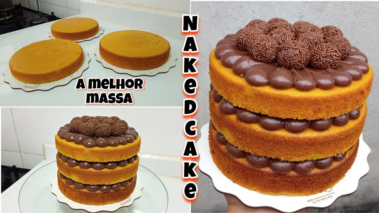 O MELHOR NAKED CAKE de Cenoura e Brigadeiro / A Massa PERFEITA e sem erros / Surpreenda a todos !!