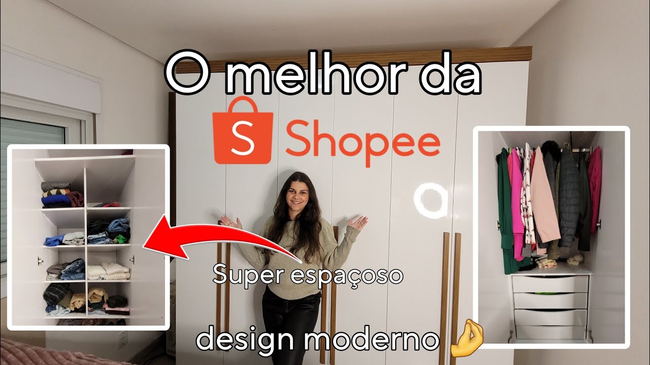 COMPRAMOS UM GUARDA ROUPA NOVO NA SHOPEE| SUPER ESPAÇOSO