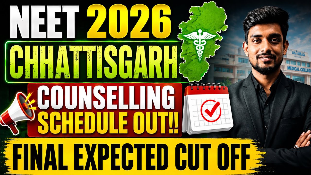 Chhattisgarh Counselling Schedule OUT!! Final Expected Cut-off #neet2026 #mbbs