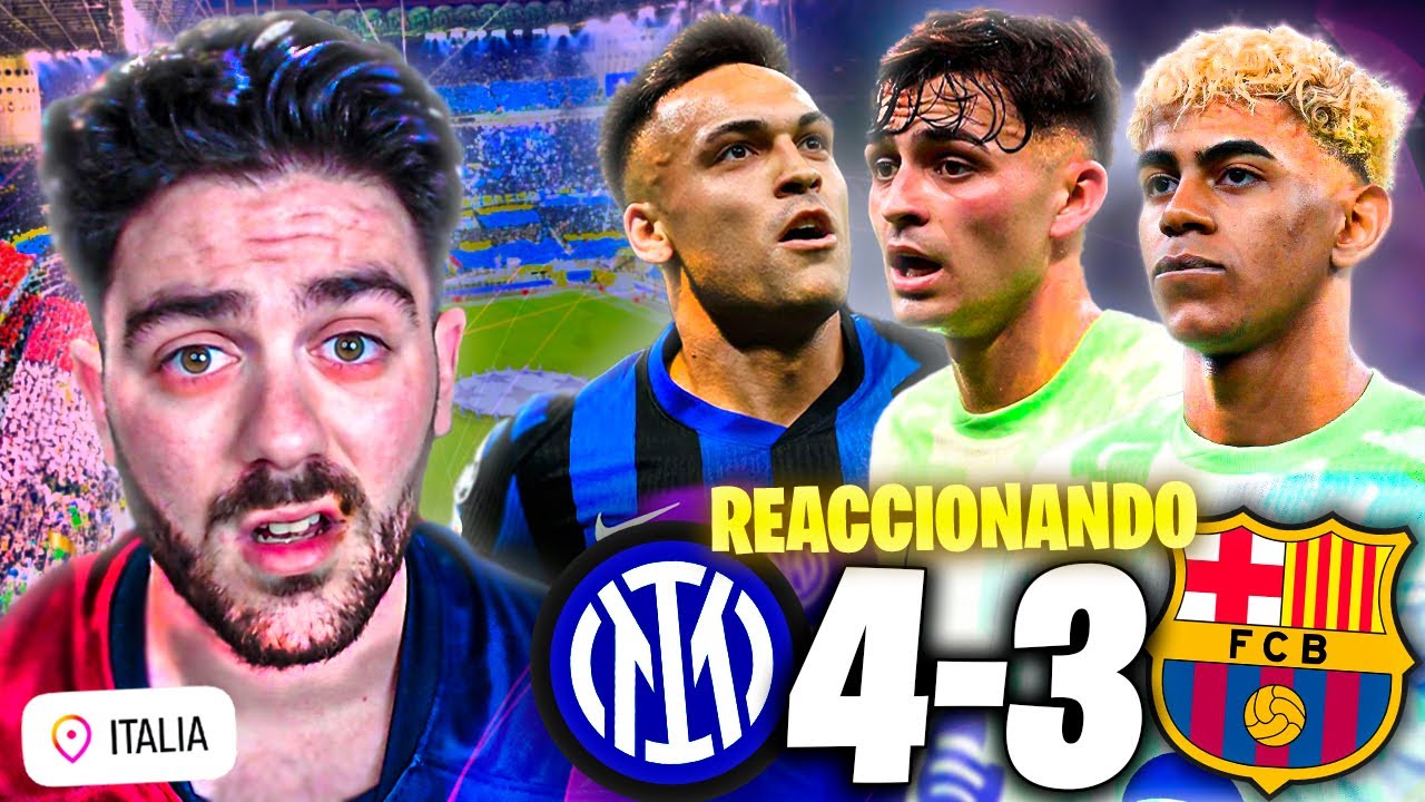 REACCION al INTER 4-3 FC BARCELONA *ELIMINADOS DE LA CHAMPIONS LEAGUE* - VLOG MILÁN