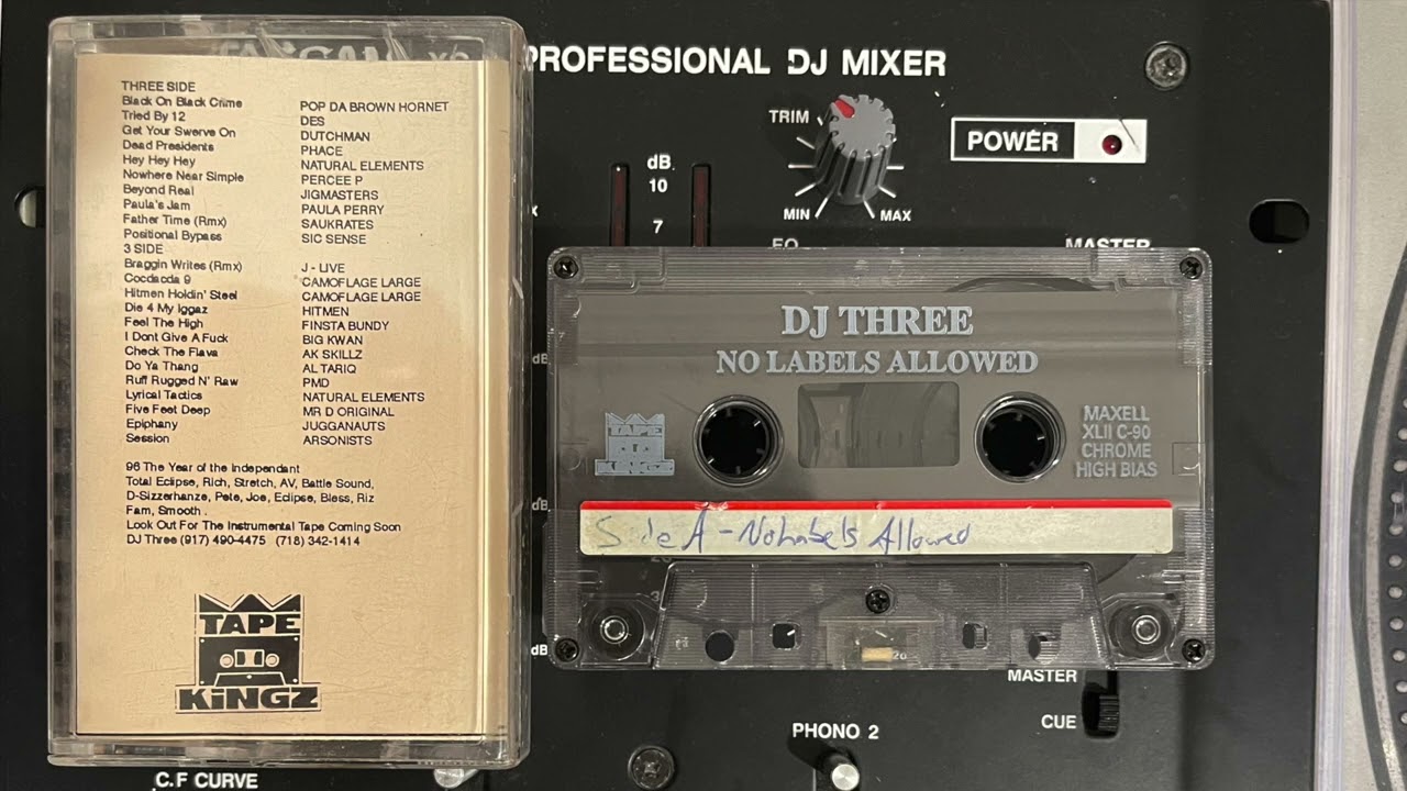 DJ Three - No Labels Allowed Side A (1996 Indie Hip Hop Mixtape)