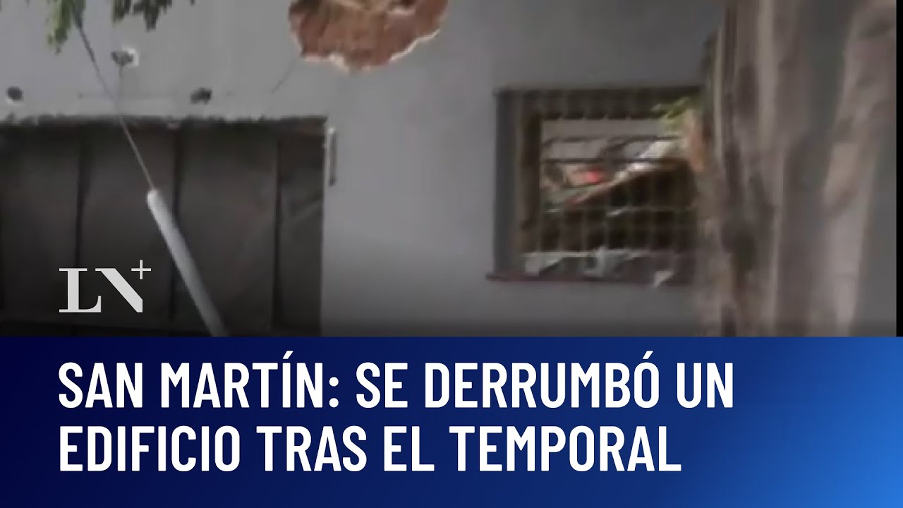San Martín: se derrumbó un edificio tras el temporal